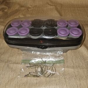 Ionic Heated Hair Rollers with Purple Foam Covers